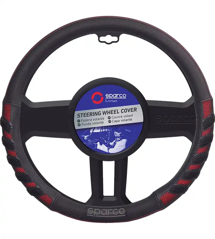 Coprivolante auto universale sparco rosso/nero anti dissolvenza - sps101 Nuova Collezione