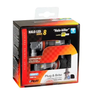 Fari a led per auto 9-32v halo led serie 8 halo killer - (h8-h9-h11-h16) - 25w - pgj19-x - 2 pz - scatola 57772 Super Prezzo