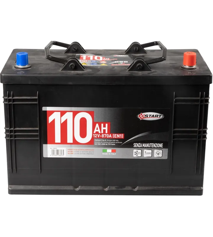 Scelto Dai Clienti Batteria per autocarro e trattori 110ah 12v 750a polo positivo destro