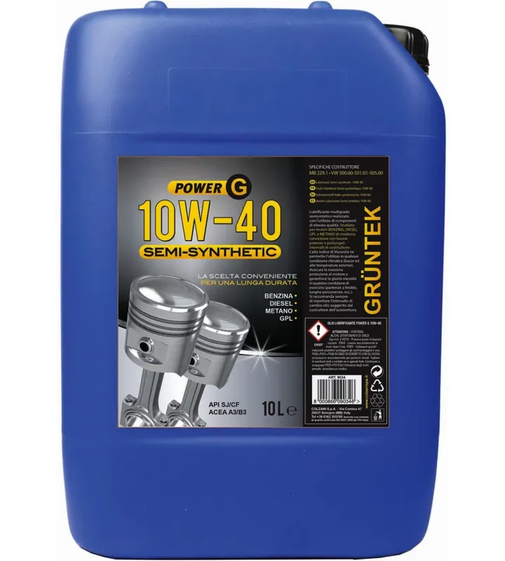 Olio power-g semi-sintetico 10l 10w40 per motori diesel e gpl Novità
