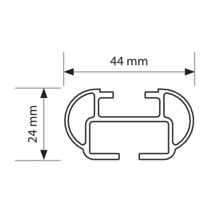 Ultimissimo Modello Coppia barre portatutto kuma in alluminio - xl - 137 cm n15006