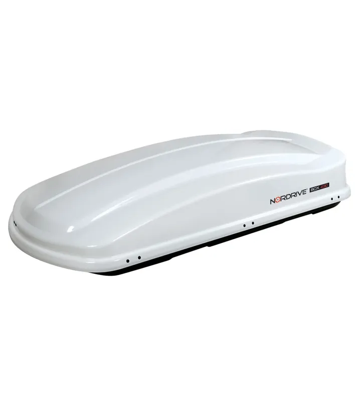 Box tetto per auto nordrive 430 litri in abs bianco lucido - n60013 Spedizione Espresso