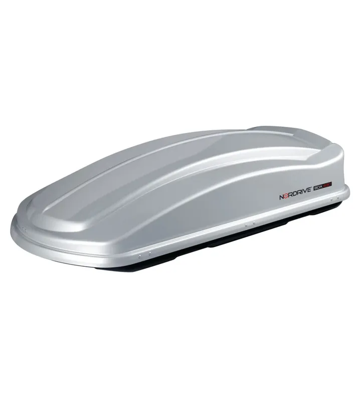 Box tetto per auto nordrive 630 litri in abs con doppia apertura argento lucido - n60028 Occasione Imperdibile