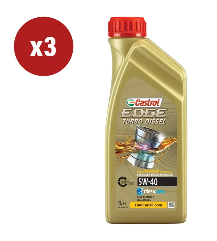 Subito Disponibile 3 pezzi olio castrol edge td 5w-40 q3 titanium 1l