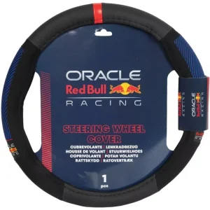 Coprivolante auto universale redbull "blended lines side grip" nero e rosso 38 cm Popolare