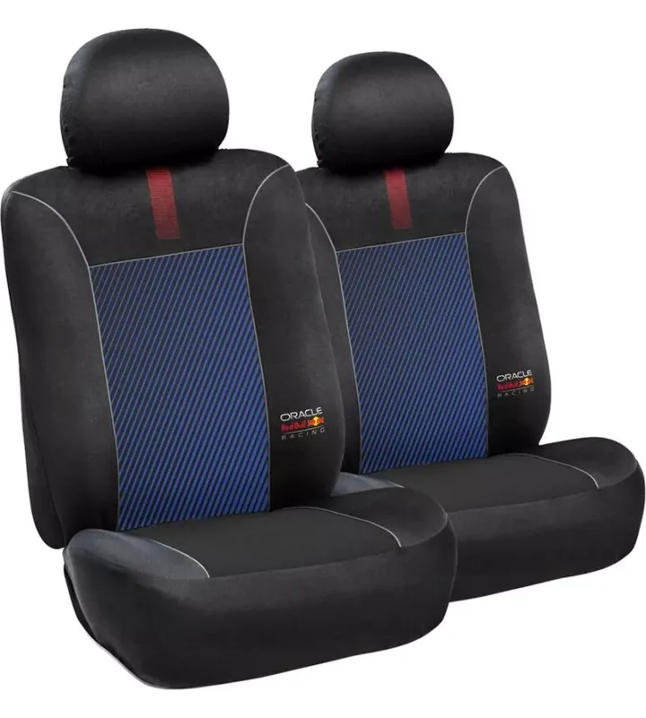 Promozione Set 2 coprisedile redbull "blended lines" nero e rosso