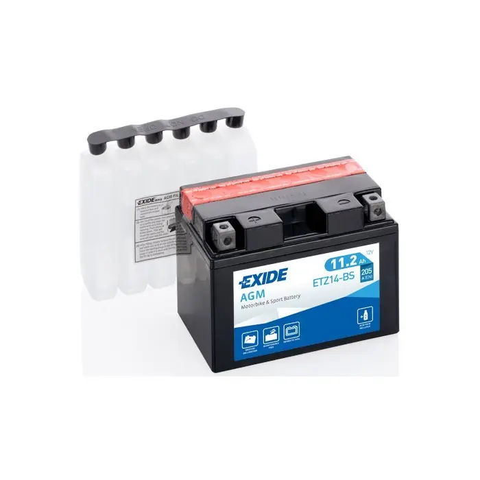 Batteria Moto e Scooter Exide Bike ETZ14-BS AGM 12V 11.2 Ah-205A Più Venduto