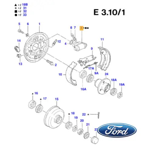 1022098 FORD - CILINDRETTO FRENO POSTERIORE FORD ESCORT ORION Bestseller