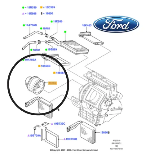 1362640 FORD - VENTILATORE ABITACOLO MOTORINO FOCUS C-MAX S-MAX MONDEO Offerta Del Giorno