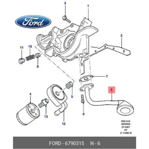 6790315 FORD - PESCANTE POMPA OLIO Prezzo Conveniente