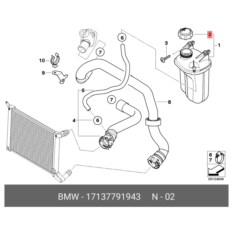 Pagamento Sicuro BMW 17137791943 – TAPPO VASCHETTA ESPANSIONE REFRIGERANTE