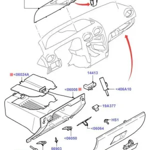 FORD 1815144 - DOOR-GLOVE COMP Nuovo Arrivo