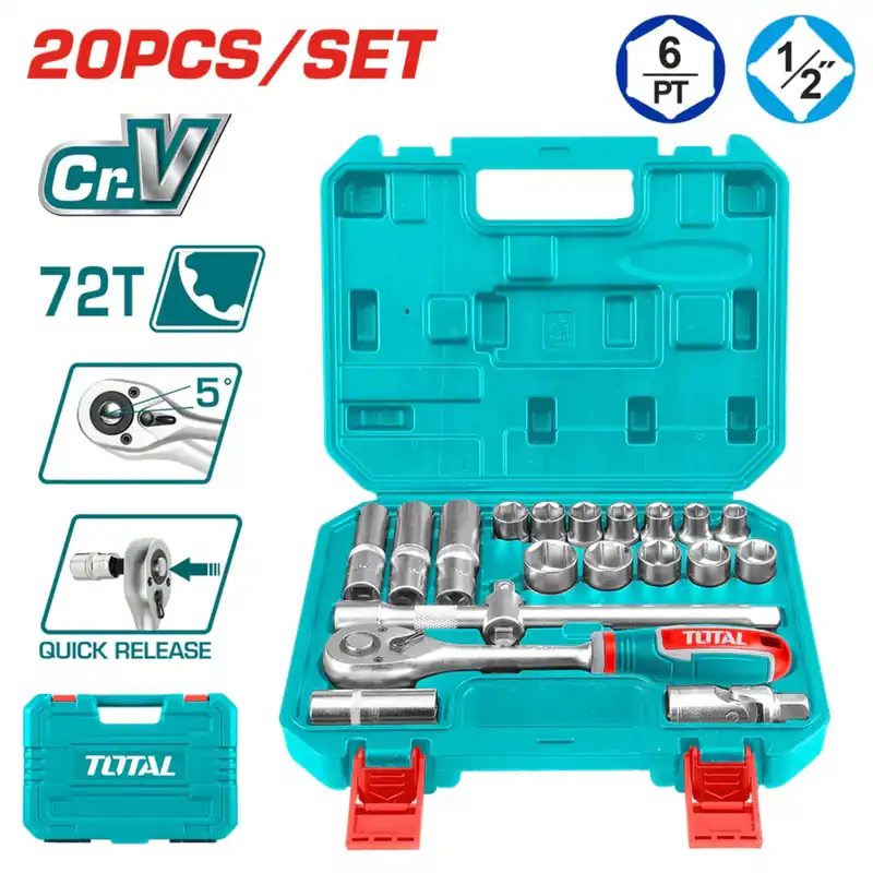 INECO 4240812020 - SET VALIGETTA CHIAVI A BUSSOLA 1/2 20 PEZZI Ultima Occasione