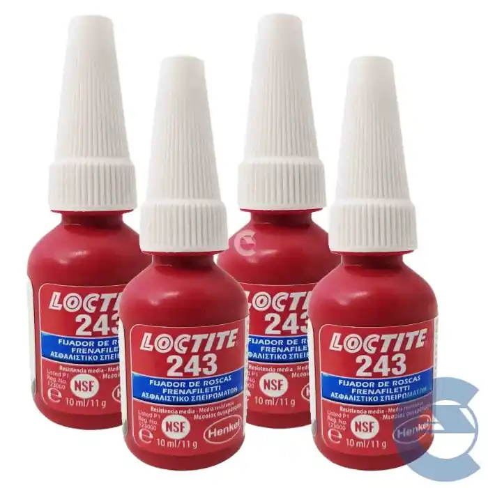 Super Prezzo Loctite 243 Frenafiletti 4 Pezzi X 10ml Bloccante Assemblaggi A Media Resistenza