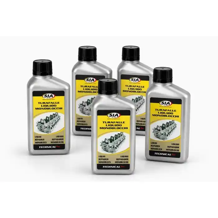 Esclusivo SIA 4002 TURAFALLE LIQUIDO METALLIZZATO PER MONOBLOCCHI CILINDRI E TESTATE. FORMATO FALCONE 200 ML X5