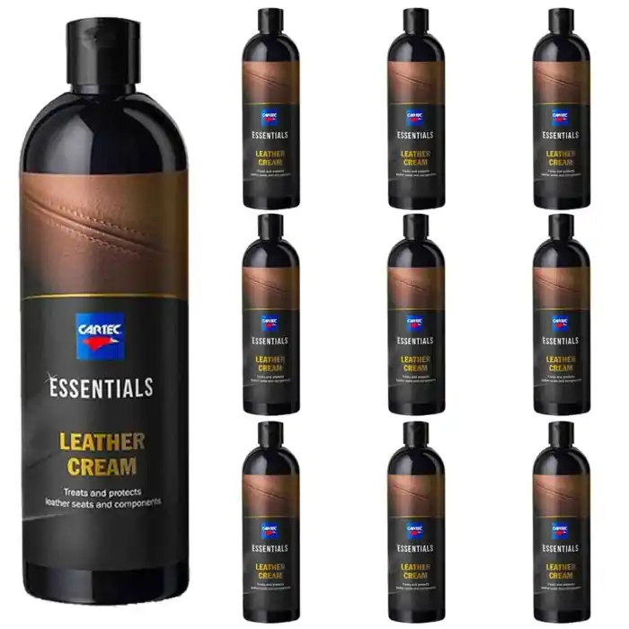 Prezzo Basso Cartec Nutriente E Protettivo Per Interni In Pelle Auto Ravvivante Essentials Leather Cream - 10 Pezzi X 500ml