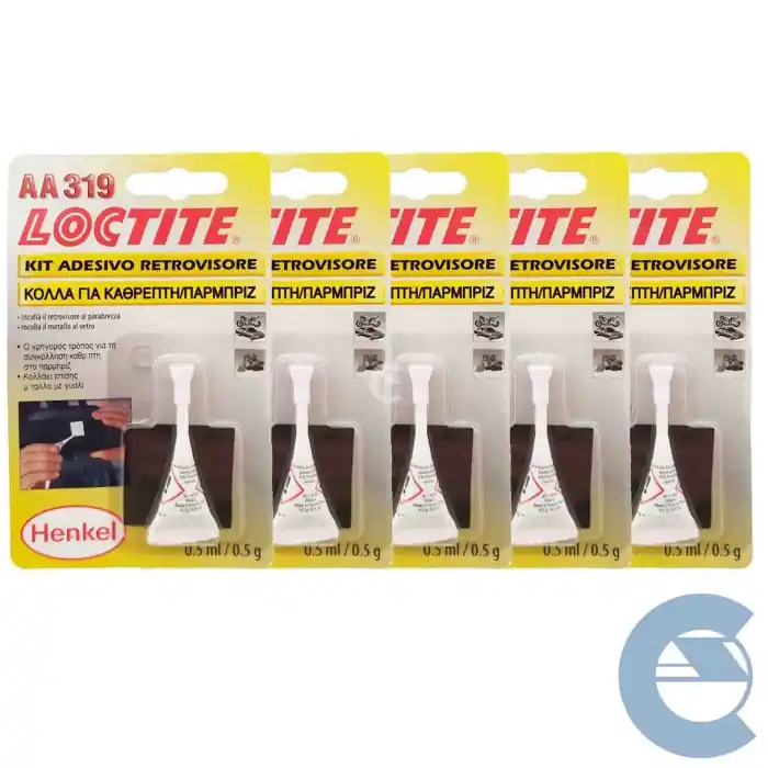 Loctite Aa319 Kit Adesivo Retrovisore 5 Pezzi X 0,5 Gr Incolla Cristalli E Vetri Promozione
