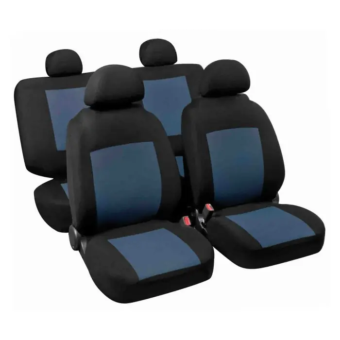 A Buon Prezzo Procida Set Fodere Coordinate Nero/blu Coprisedili Set Completo Coprisedili