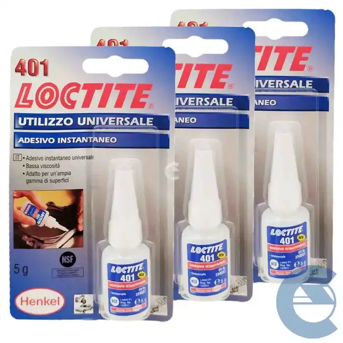 Loctite 401 Adesivo Istantaneo Utilizzo Universale 3 Pezzi X 5g Multimateriale Miglior Prezzo