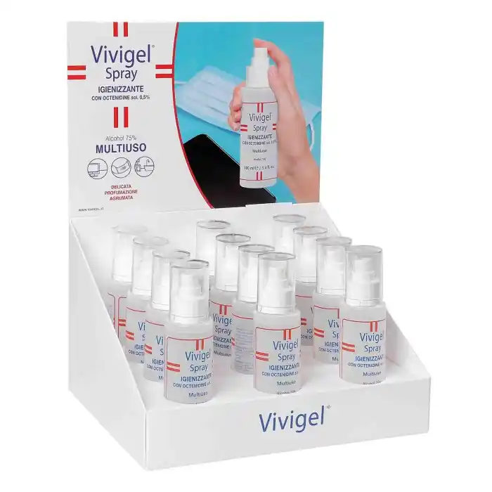 Occasione Vivigel Espositore Da Banco Completo Di 12 Pz Igienizzante Multiuso 100 Ml Igienizzanti E Protezioni Igiene E Protezione