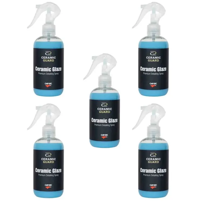 Reso Gratuito Cartec - Ceramic Glaze - Rivestimento Protettivo, Trattamento Ceramico Nanotecnologico E Idrofobico Per Carrozzeria Auto 5 Pezzi