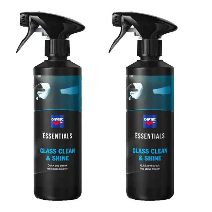 Cartec Detergente Lava Vetri Sgrassa E Rimuove Nicotina Senza Lasciare Aloni Essentials Glass Clean & Shine 2 Pz X 500ml Consegna Rapida