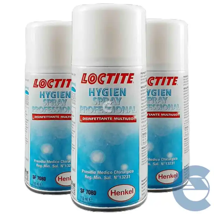 Ultima Occasione Loctite Sf 7080 Hygien Spray Sprai Igiene Igienizzante Sanificante Disinfettante 3x 150ml Battericida Presidio Medico