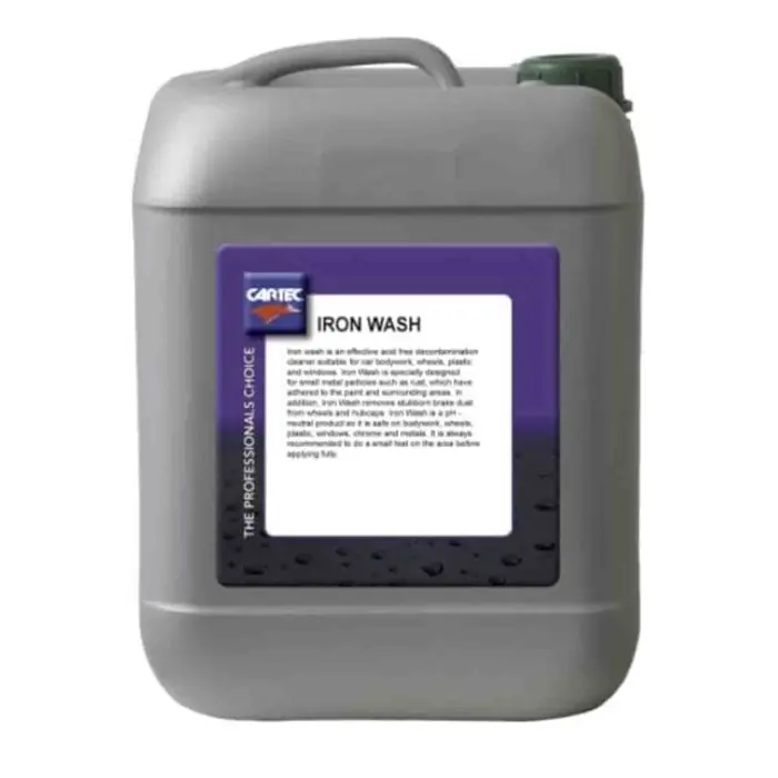Cartec - Iron Wash Pulitore Decontaminante Residui Ferrosi Cerchi E Carrozzeria Auto - Iron Remover (5 Litri) Offerta Del Giorno