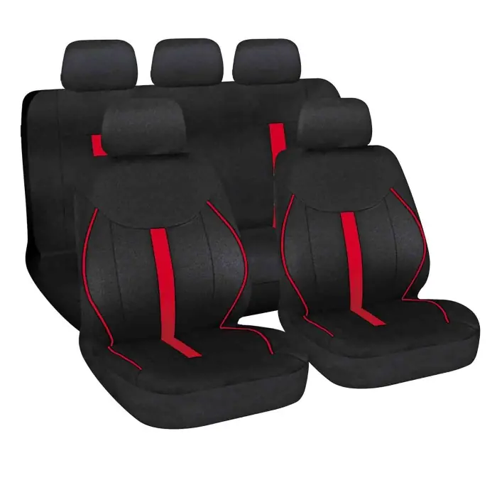 Nuovo Arrivo Speed Set Fodere Coordinate Nero/rosso Coprisedili Set Completo Coprisedili