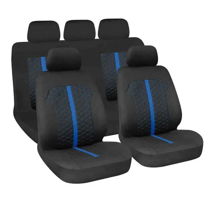Stinger Set Fodere Coordinate Nero/blu Coprisedili Set Completo Coprisedili Spedizione Espresso
