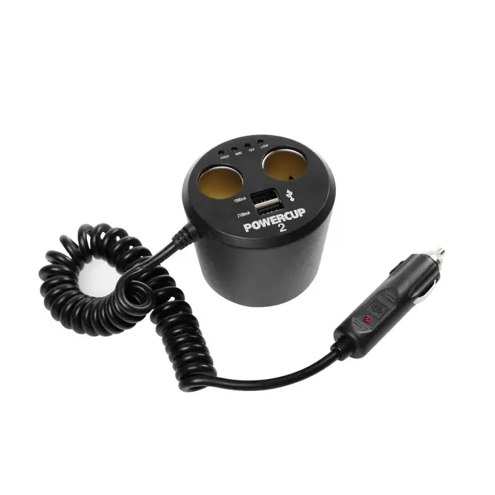 Promozione Power Cup 2 Multipresa Con Usb E Tester Batteria 12v Prese Spinotti E Prese Corrente