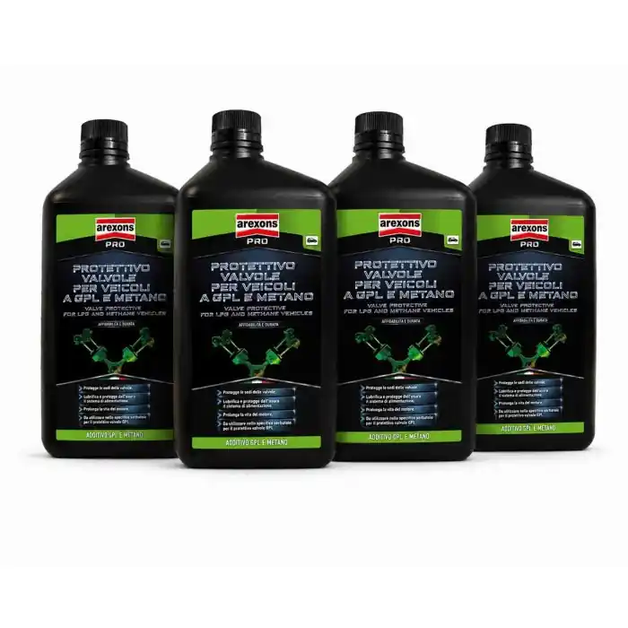 Arexons Additivo Protettivo Valvole Gpl/metano 1 Lt Lubrifica e Protegge 4 Pezzi Novità