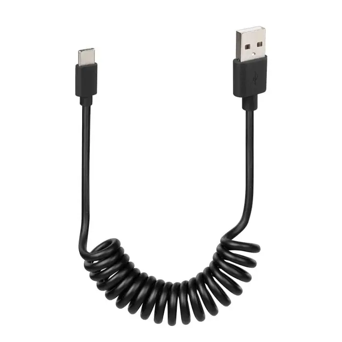 Cavo A Spirale Usb Usb Type C 100 Cm Nero Type C Cavi Offerta Limitata