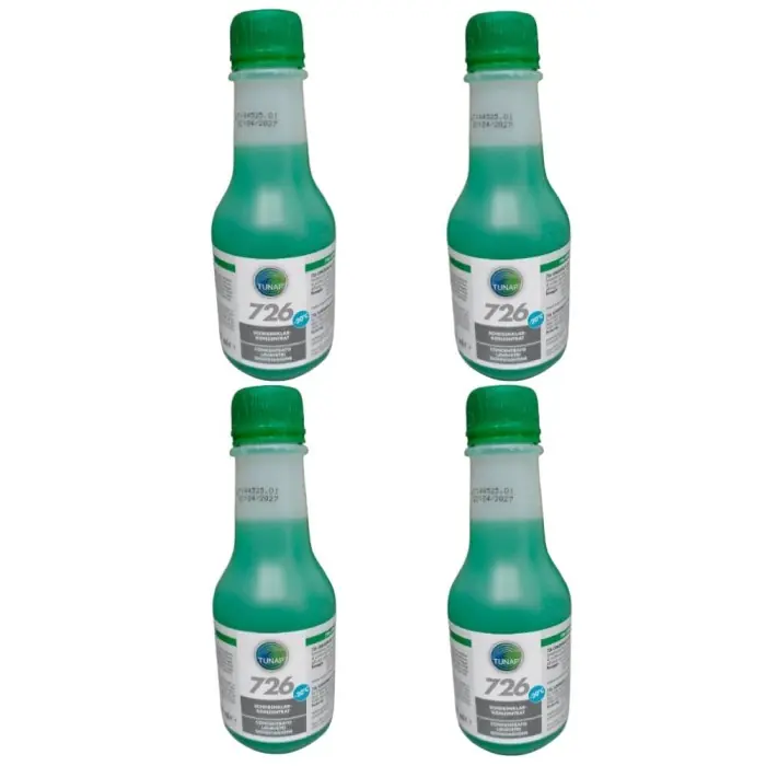 Promozione Tunap 726 Concentrato Lavavetro Tergicristalli Auto Pulizia Profonda Senza Aloni Rimuove Insetti e Calcare 250ml 4PZ