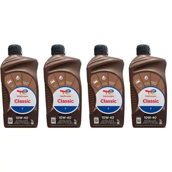 Total Classic 7 10w40 Olio Motore Auto Benzina Diesel E Furgoni Leggeri Confezione 4 Litri Super Prezzo