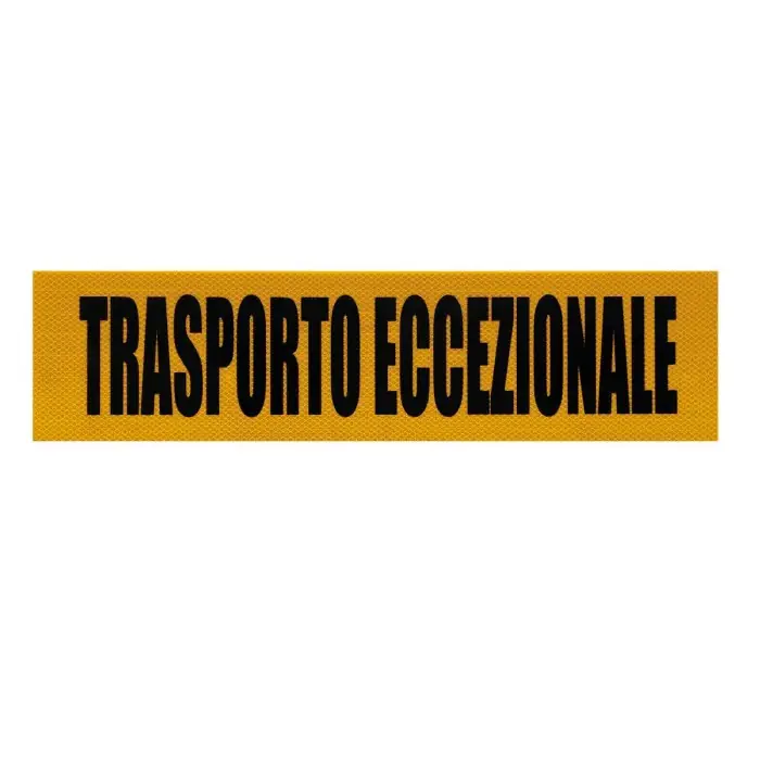 Pannello Catarifrangente Trasporto Eccezionale 600x150 Mm Contrassegni Targhe E Contrassegni Promozione