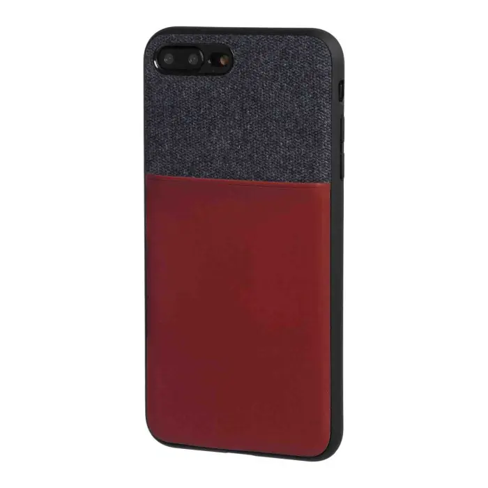 Duo Pocket Cover Bicolore Con Inserti Metallici Apple Iphone 7 Plus/8 Plus Blu/bordeaux Custodie E Cover Vendita Finale
