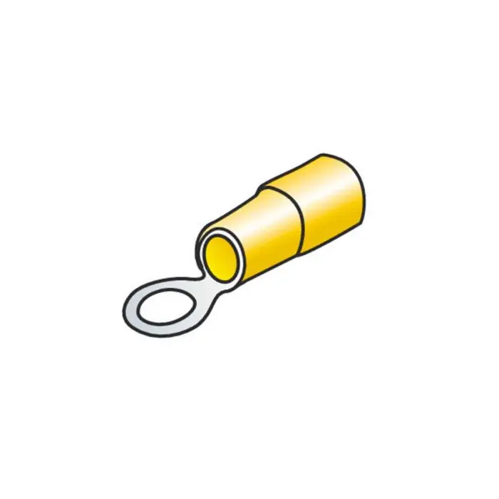 Promozione Esclusiva 10 Terminali Capicorda Ad Anello Giallo Terminali Capicorda Cablaggio Elettrico
