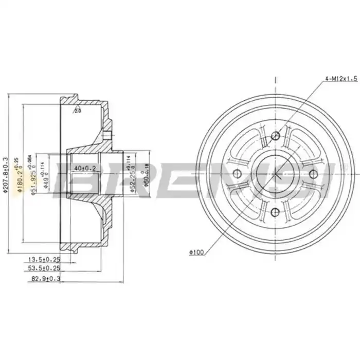 Tamburo Freno Posteriore Renault 11 (b/c37) Cr5168 7700 759 095 Bremsi Miglior Prezzo