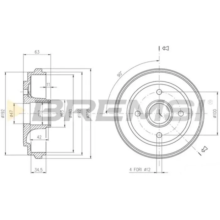 Kit Tamburi Freno Posteriore 94023900 OPEL AGILA (A) (H00) Vendita Finale