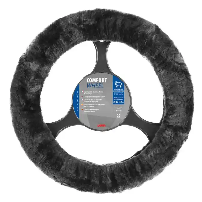 Di Tendenza Comfort Wheel Coprivolante Elasticizzato In Vera Pelliccia Antracite Ø 35 42 Cm Coprivolanti Elasticizzati In Vera Pelliccia