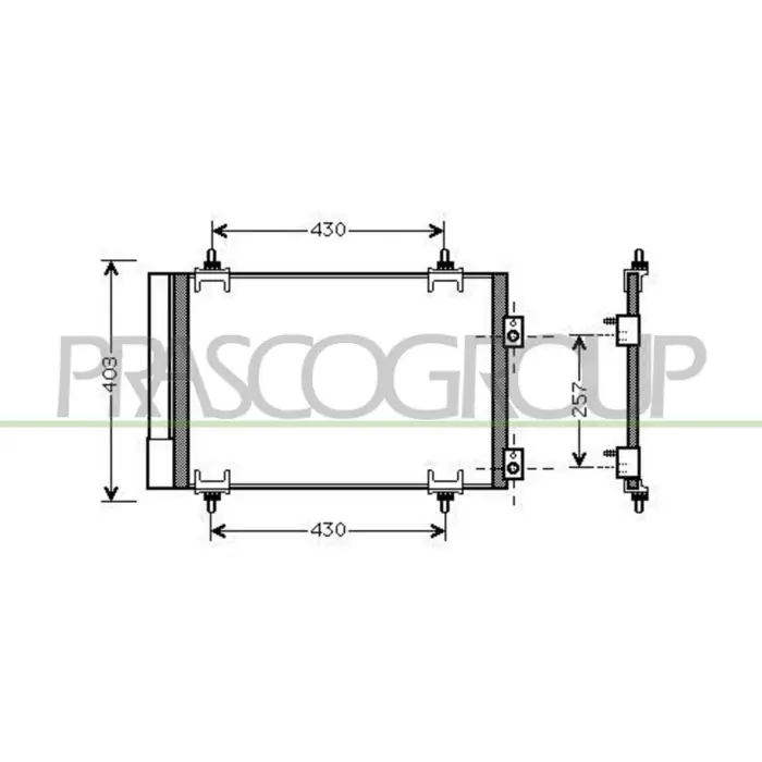 Condensatore Per Citroen C4 Dal 2004 Al 2008 Esclusivo