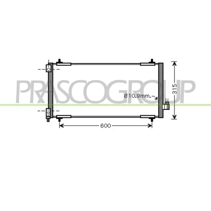 Solo Oggi Condensatore Per Citroen C5 Dal 2004 Al 2007