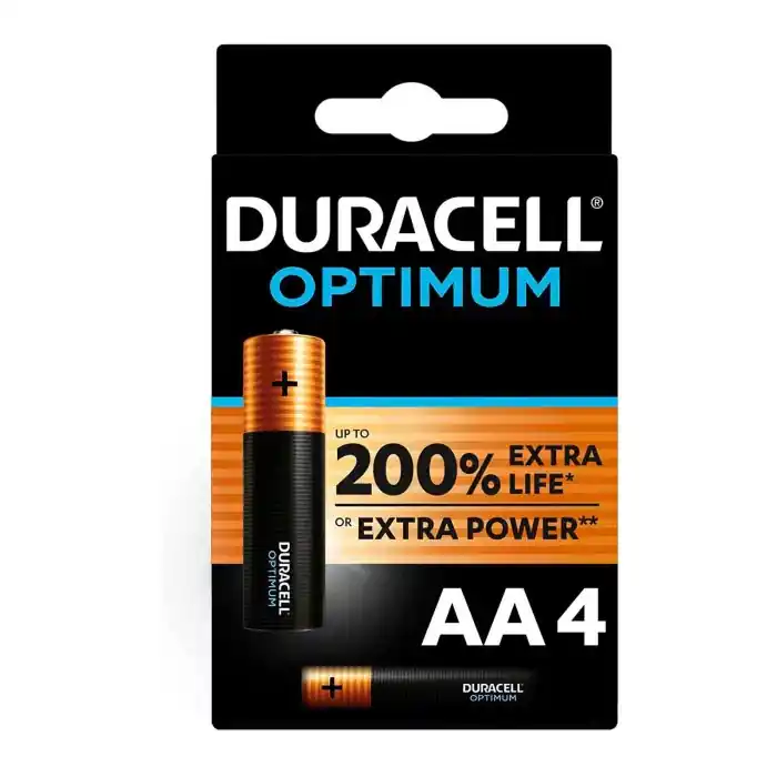 Duracell Optimum Stilo "aa" 4 Pz Pile E Batterie Quantità Limitata