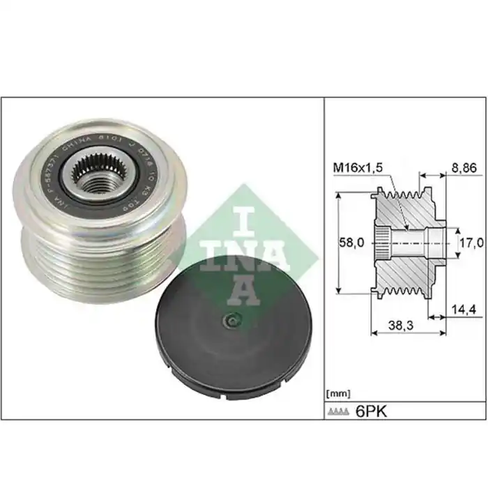 Dispositivo ruota libera alternatore 535 0296 10 SCHAEFFLER INA per HYUNDAI KIA Offerta Speciale