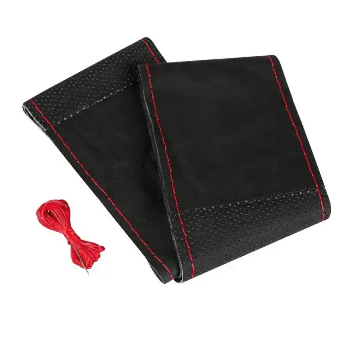 Acquista Ora Sport Coprivolante In Pelle L Ø 37/39 Cm Nero/rosso Coprivolanti Da Cucire In Vera Pelle Coprivolanti Da Cucire
