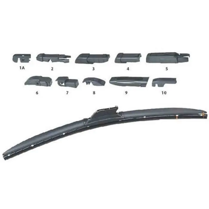 Promozione Spazzole Tergicristallo 17" 425mm Ecoflat 10 Adattatori Per Ecoflat