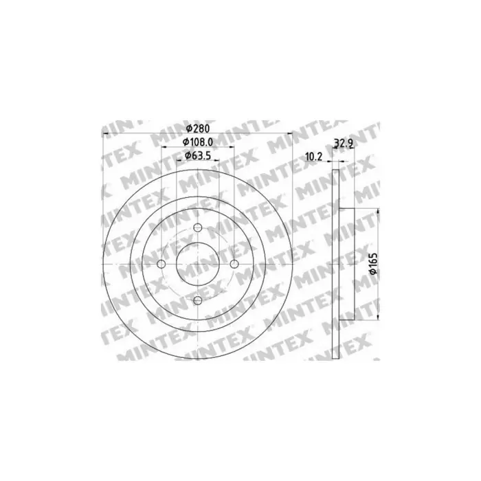 Affare Coppia Dischi Freno MDC1492 MINTEX