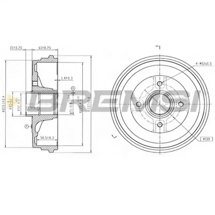 Promozione Tamburo Freno Posteriore Nissan Micra Iii Cr5748 43206-ax650 Verniciato Bremsi