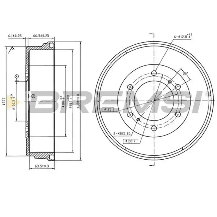 Tamburo Freno Posteriore Nissan Urvan Autobus Cr5753 43206-08g11 Verniciato Bremsi Non Perdere